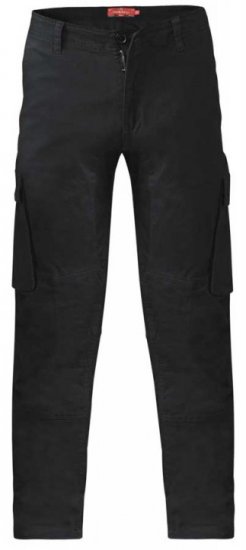 D555 Nelson Stretch Tapered Cargo Pants Black - Jeans & calças - Jeans & Calças Tamanhos Grandes Homem