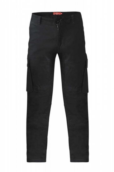 D555 Nelson Stretch Tapered Cargo Pants Black - Jeans & calças - Jeans & Calças Tamanhos Grandes Homem