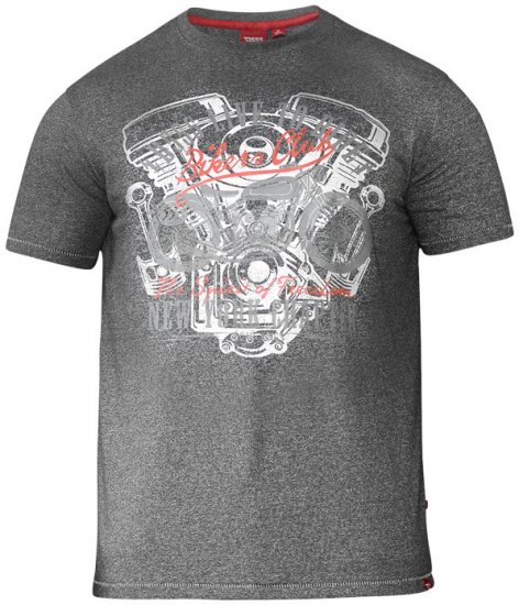 D555 Bradley T-shirt Charcoal - T-shirts - T-shirts Homem Tamanhos Grandes