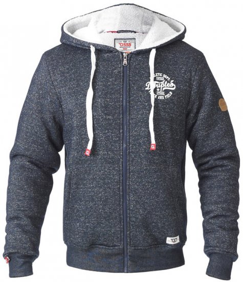 D555 Hulk Fur Lined Zipper Hood Navy - Sweatshirts & hoodies - Sweatshirt & Camisolas com Capuz tamanhos grandes