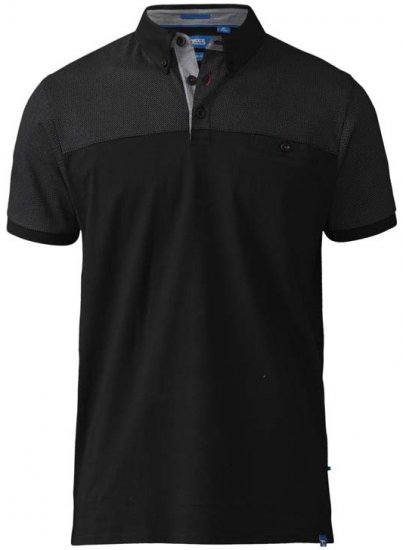 D555 Jauram Polo Black - Pólos - Pólos Tamanhos Grandes Homem