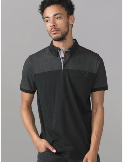 D555 Jauram Polo Black - Pólos - Pólos Tamanhos Grandes Homem