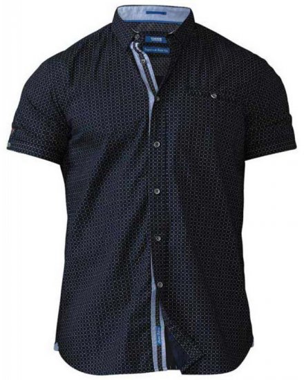 D555 Republic Short Sleeve Shirt Navy - Camisas - Camisas Homem Tamanhos Grandes