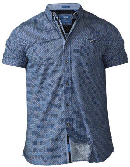 D555 Limburg Short Sleeve Shirt Blue - Camisas - Camisas Homem Tamanhos Grandes