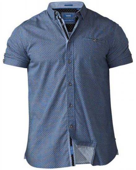 D555 Limburg Short Sleeve Shirt Blue - Camisas - Camisas Homem Tamanhos Grandes