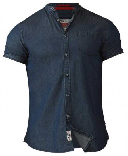 D555 Astra Short Sleeve Denim Shirt - Camisas - Camisas Homem Tamanhos Grandes