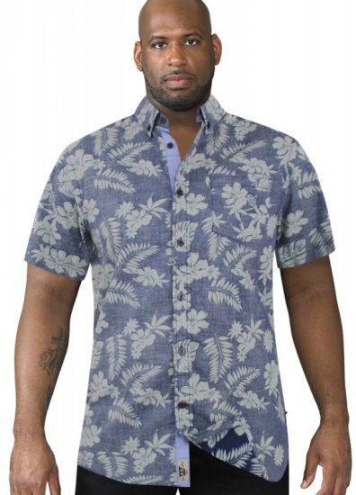D555 Oswald Short Sleeve Hawaii Shirt - Camisas - Camisas Homem Tamanhos Grandes