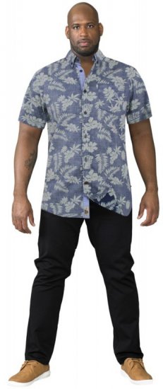D555 Oswald Short Sleeve Hawaii Shirt - Camisas - Camisas Homem Tamanhos Grandes