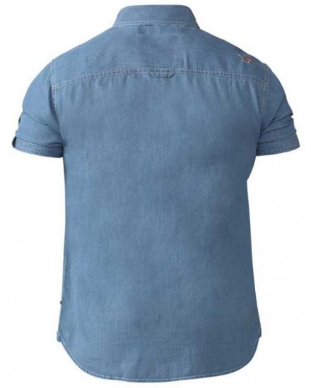 D555 Nathan Short Sleeve Shirt Blue - Camisas - Camisas Homem Tamanhos Grandes