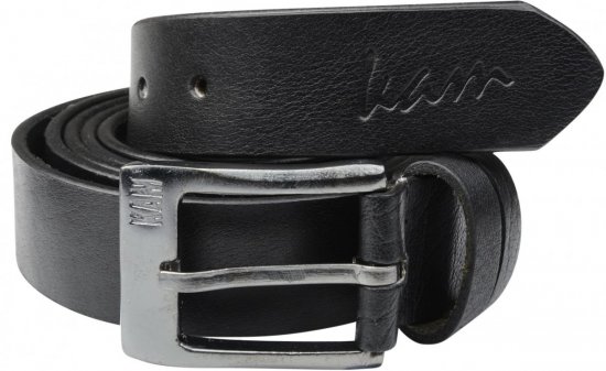 Kam Jeans 913 Jeans Belt Genuine Leather Black, 3,5cm - Cintos - Cintos Masculinos Tamanhos Grandes