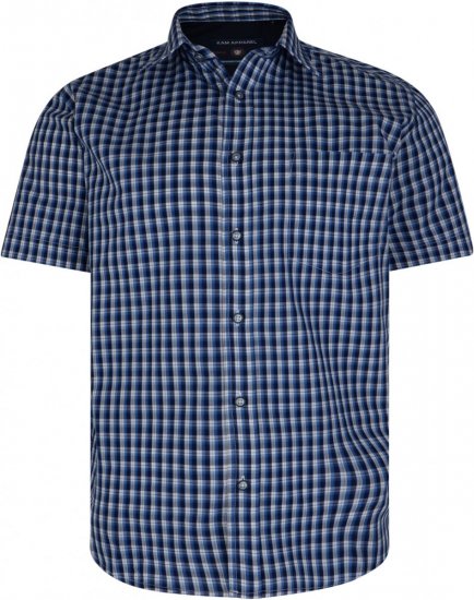 Kam Jeans 6145 Short Sleeve Shirt Navy - Camisas - Camisas Homem Tamanhos Grandes