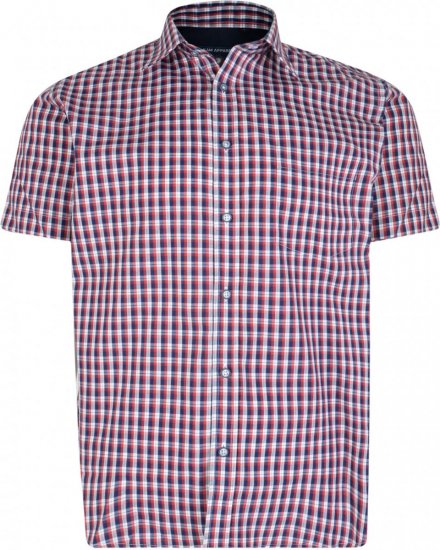 Kam Jeans 6145 Short Sleeve Shirt Red - Camisas - Camisas Homem Tamanhos Grandes