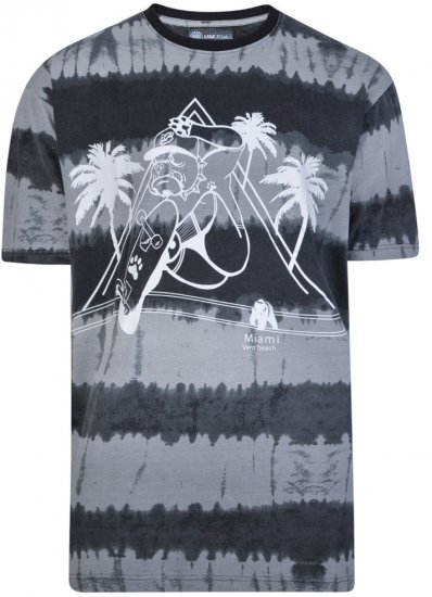 Kam Jeans 5206 Venice Beach T-shirt Black - T-shirts - T-shirts Homem Tamanhos Grandes