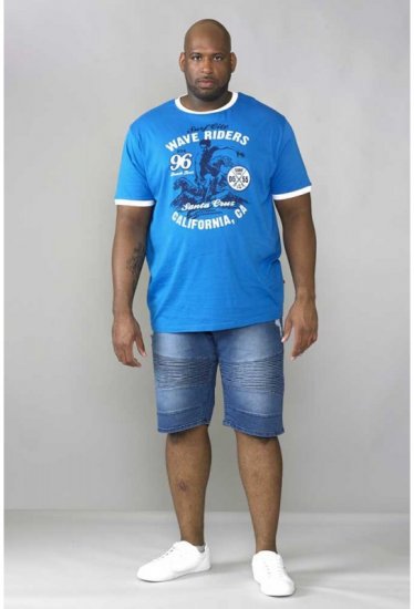 D555 Rodrigo Stretch Biker Style Shorts - Calções - Calções Homem Tamanhos Grandes
