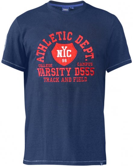 D555 Cyril T-shirt Navy - T-shirts - T-shirts Homem Tamanhos Grandes