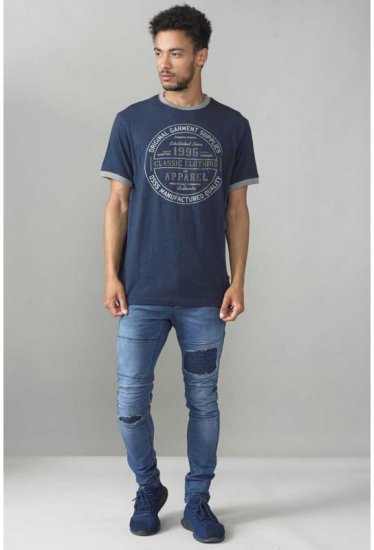 D555 Wilfred T-shirt Navy - T-shirts - T-shirts Homem Tamanhos Grandes