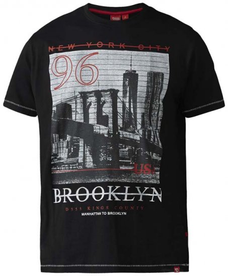 D555 Cain T-shirt Black - T-shirts - T-shirts Homem Tamanhos Grandes