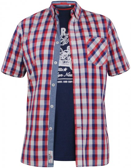 D555 Hadwin Short Sleeve Shirt & T-shirt Combo - Camisas - Camisas Homem Tamanhos Grandes