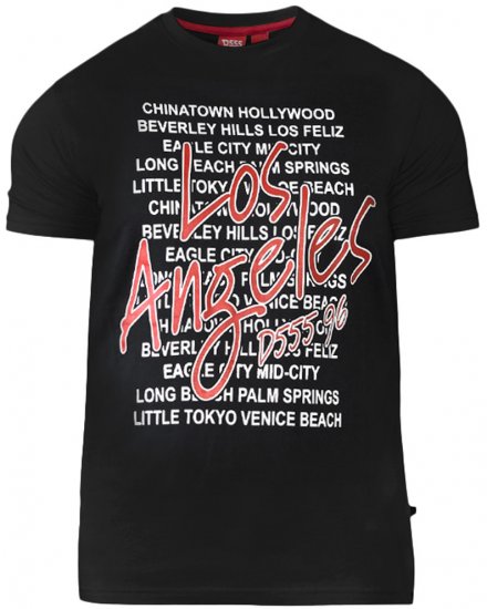 D555 Alfonzo T-shirt Black - T-shirts - T-shirts Homem Tamanhos Grandes