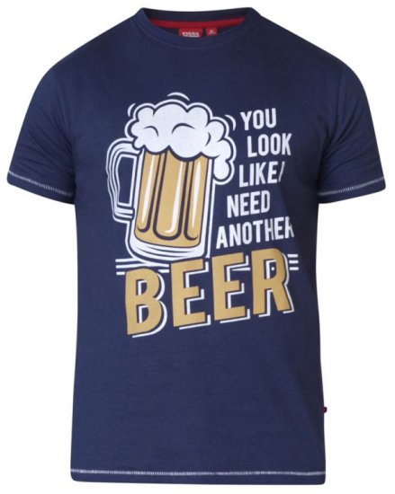 D555 Murray T-shirt Navy - T-shirts - T-shirts Homem Tamanhos Grandes