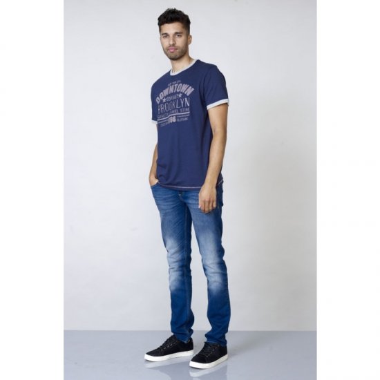 D555 Hatter T-shirt Navy - T-shirts - T-shirts Homem Tamanhos Grandes