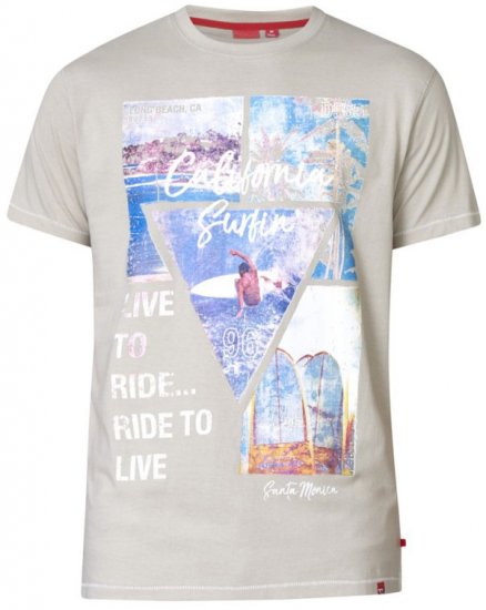 D555 Gordon T-shirt Pale Khaki - T-shirts - T-shirts Homem Tamanhos Grandes