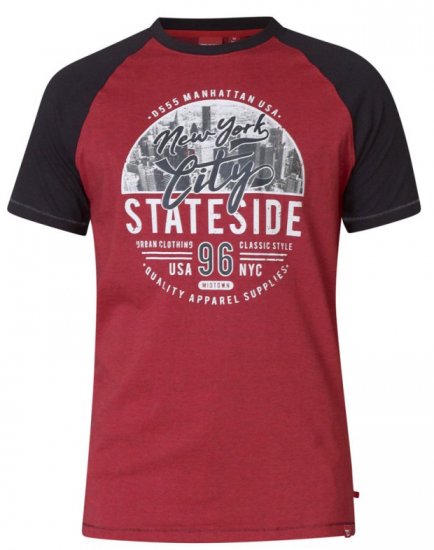 D555 Jarvis T-shirt Red - T-shirts - T-shirts Homem Tamanhos Grandes