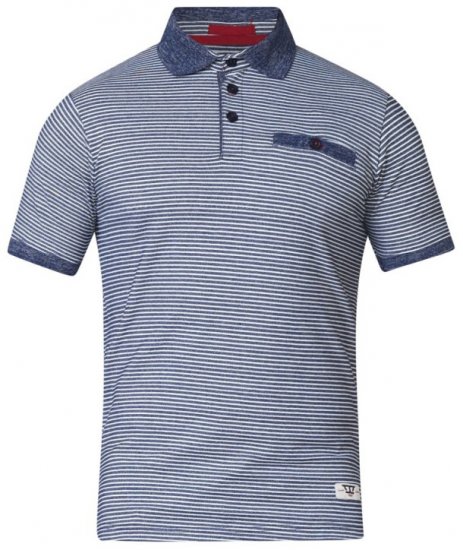 D555 Tyrone Polo Blue - Pólos - Pólos Tamanhos Grandes Homem