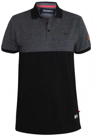D555 Stefhen Polo Black - Pólos - Pólos Tamanhos Grandes Homem
