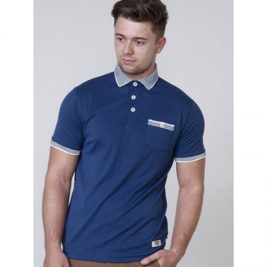D555 George Polo Navy - Pólos - Pólos Tamanhos Grandes Homem