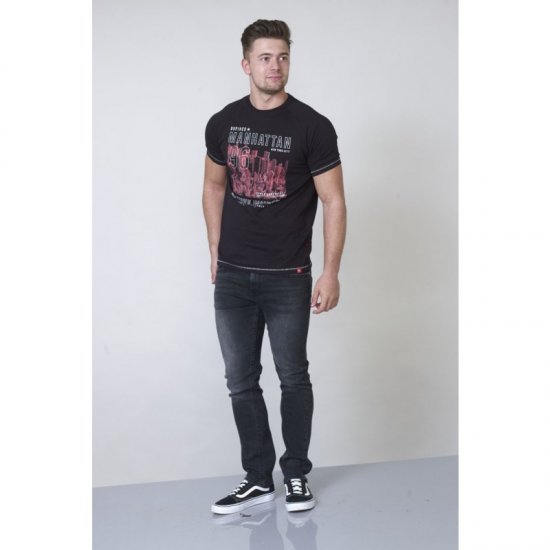 D555 Perry T-shirt Black - T-shirts - T-shirts Homem Tamanhos Grandes