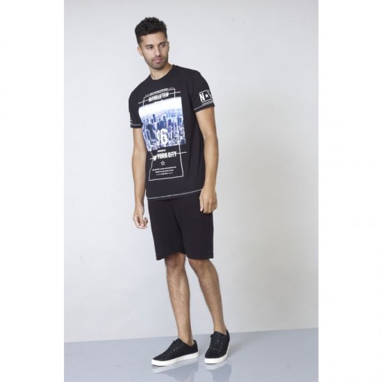 D555 Ethan T-shirt Black - T-shirts - T-shirts Homem Tamanhos Grandes