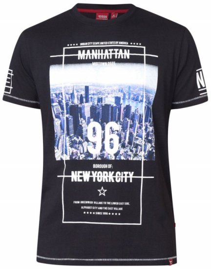 D555 Ethan T-shirt Black - T-shirts - T-shirts Homem Tamanhos Grandes