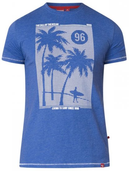 D555 Kansas T-shirt Blue - T-shirts - T-shirts Homem Tamanhos Grandes