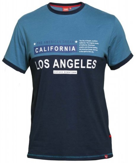 D555 Jackson T-shirt Teal - T-shirts - T-shirts Homem Tamanhos Grandes
