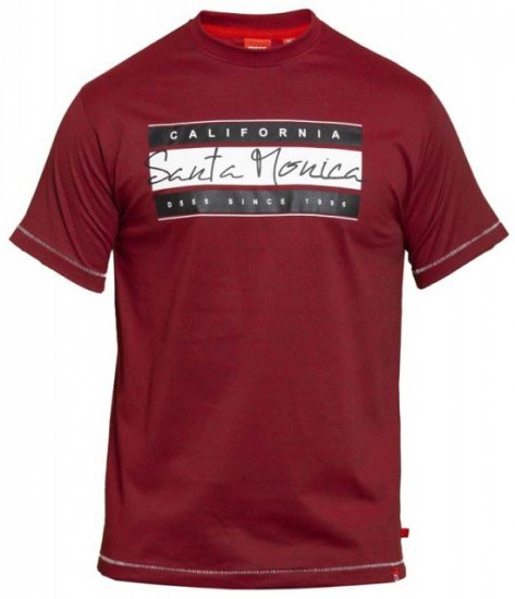 D555 Tempa T-shirt Red - T-shirts - T-shirts Homem Tamanhos Grandes