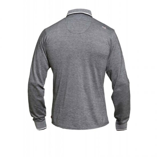 D555 Brockville Long Sleeve Polo Grey - Pólos - Pólos Tamanhos Grandes Homem