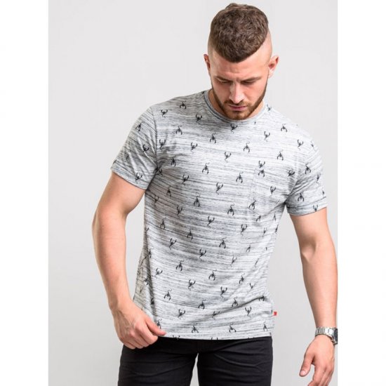 D555 Dario T-shirt Grey - T-shirts - T-shirts Homem Tamanhos Grandes