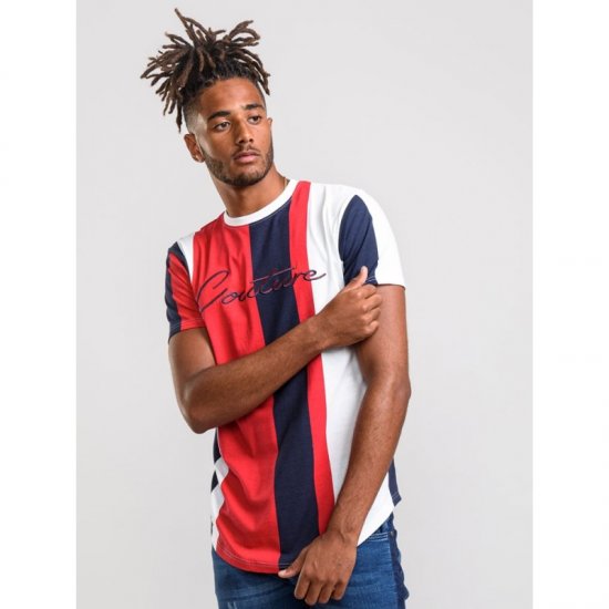 D555 Bancroft T-shirt Red/Navy - T-shirts - T-shirts Homem Tamanhos Grandes