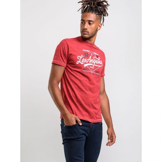 D555 Shelton T-shirt Red - T-shirts - T-shirts Homem Tamanhos Grandes