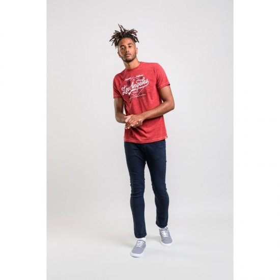 D555 Shelton T-shirt Red - T-shirts - T-shirts Homem Tamanhos Grandes