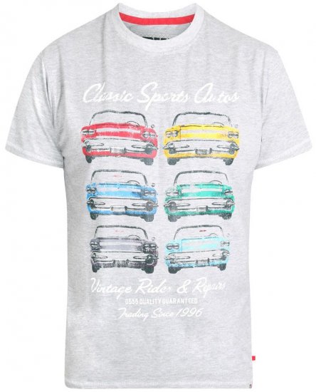 D555 Jenson T-shirt Grey - T-shirts - T-shirts Homem Tamanhos Grandes
