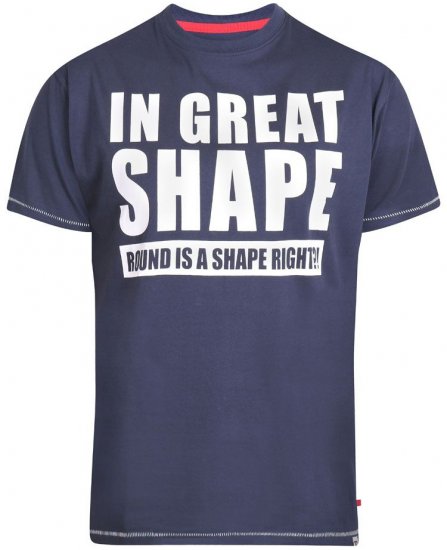D555 Ronald T-shirt Navy - T-shirts - T-shirts Homem Tamanhos Grandes