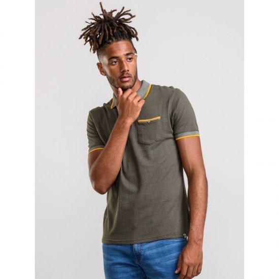 D555 Marshall Polo Khaki - Pólos - Pólos Tamanhos Grandes Homem