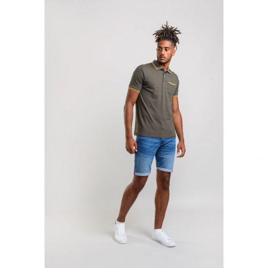D555 Marshall Polo Khaki - Pólos - Pólos Tamanhos Grandes Homem