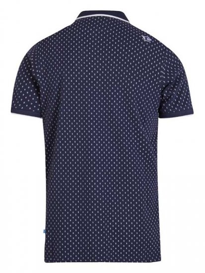 D555 Rogers Printed Polo Navy - Pólos - Pólos Tamanhos Grandes Homem