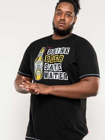 D555 Salford Save Water Drink Beer T-shirt Black - T-shirts - T-shirts Homem Tamanhos Grandes