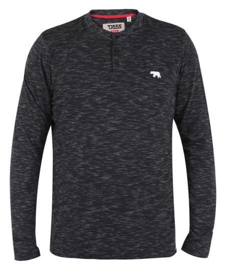 D555 Lavenham Long Sleeve Slub Grandad T-shirt - T-shirts - T-shirts Homem Tamanhos Grandes