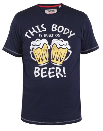 D555 Dartmoor Built On Beer Printed T-Shirt - T-shirts - T-shirts Homem Tamanhos Grandes