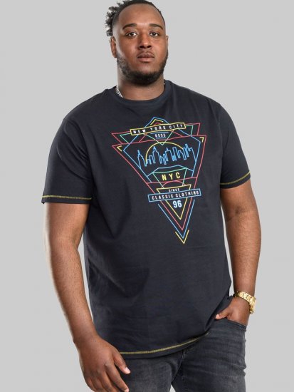 D555 Taunton Neon Printed T-Shirt - T-shirts - T-shirts Homem Tamanhos Grandes